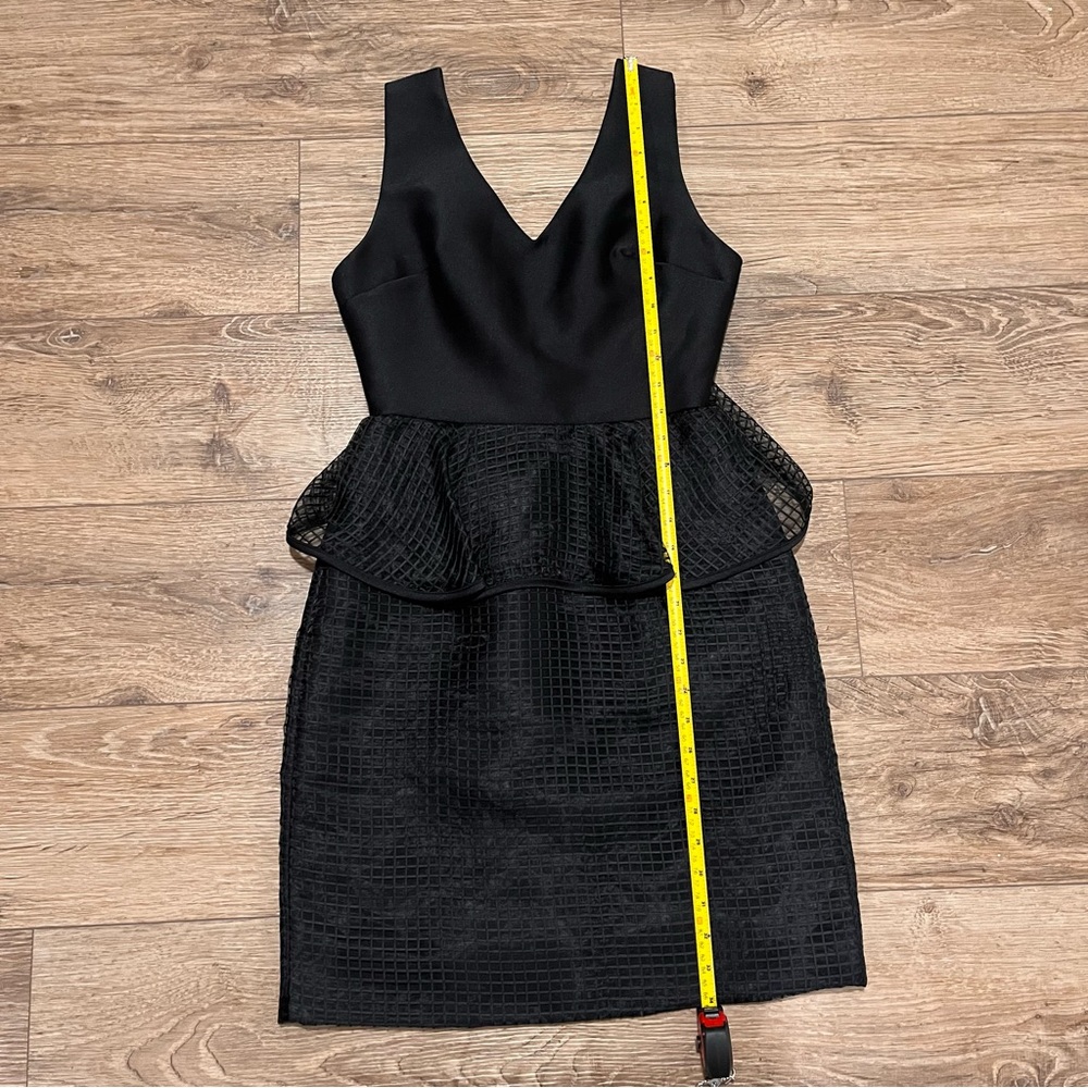 Camilyn Beth Black Peplum Waist Dress Windowpane - Picture 9 of 15